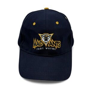 Fort Wayne Mad Ants Baseball Cap Navy Yellow Embroidered Logo Cotton Adjustable